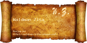 Waldman Zita névjegykártya